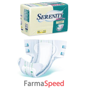 pannolone per incontinenza serenity softdry formato extra taglia large 30 pezzi