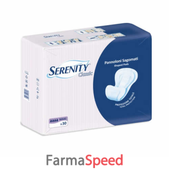 pannolone per incontinenza serenity sagomato maxi in tessuto non tessuto 30 pezzi