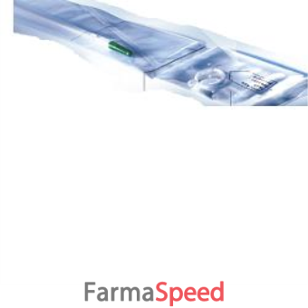 catetere vescicale per cateterismo intermittente lubrificato con gel in pvc dotato di serbatoio di gel integrato per uomo punta ergothan mobile si lunghezza 40cm ch12