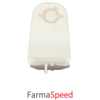 sacca urostomia con tubicino di scarico valvola antireflusso e pellicola di rivestimento sistema 2s plus uro 57mm 10 pezzi