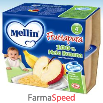 mellin frutta pura mela banana 100 g 4 pezzi