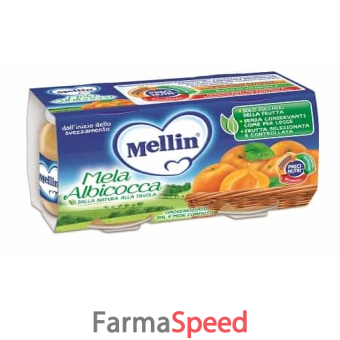 mellin omogeneizzato mela/albicocca 100 g 2 pezzi