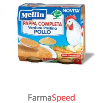 mellin pappa completa pollo 250 g 2 pezzi