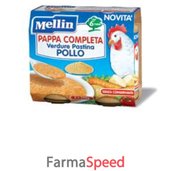 Mellin Pappa Completa Pollo 250 G 2 Pezzi