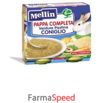 mellin pappa completa coniglio 250 g 2 pezzi