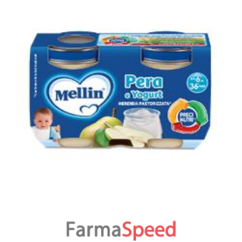 mellin merenda yogurt pera 2x120 g