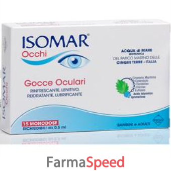 soluzione fisiologica isomar occhi 15 flaconcini contagocce monodose da 0,5ml