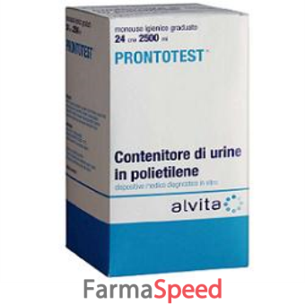 contenitore urine prontotest 24ore