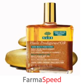 nuxe huile prodigieuse or olio secco multifunzione effetto luminoso per viso, corpo e capelli 100 ml