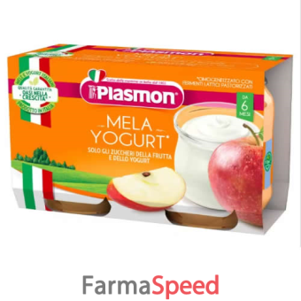 plasmon omogeneizzato yogurt mela 120 g x 2 pezzi