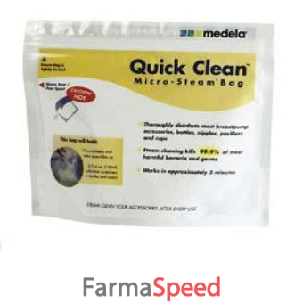 quick clean sacca per sterilizzazione a microonde 5 pezzi