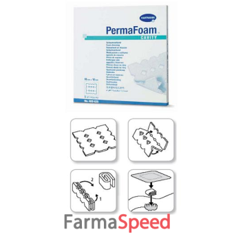medicazione permafoam cavity in schiuma di poliuretano per lesioni cavitarie 10x10cm 3pz