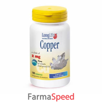 longlife copper 2 mg 100 compresse