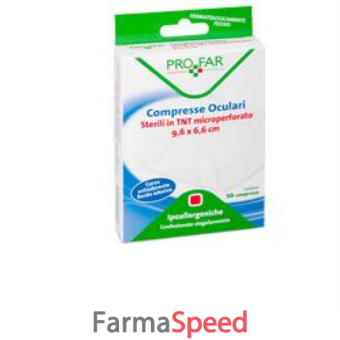 compressa oculare cerotto profar dimensioni 9,6x6,6cm 10 pezzi
