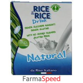 rice&rice bevanda di riso al naturale con cannuccia 200 ml