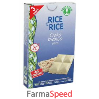 rice&rice cioko - riso soffiato e cioccolato bianco 3 x 25 gsenza lievito