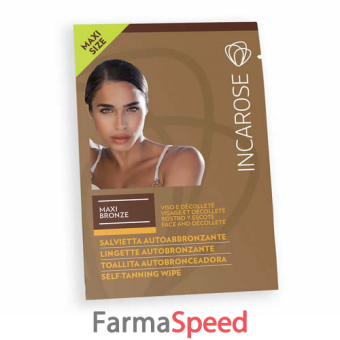 incarose maxi bronze salviette autoabbronzanti viso e decollete 10 ml