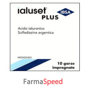 garza medicata ialuset 10x10 cm 10 pezzi