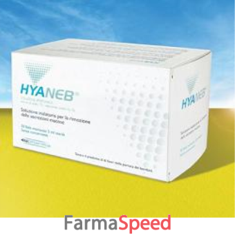 soluzione ipertonica da nebulizzare hyaneb sodio cloruro 7% acido ialuronico 0,1% 30 fiale 5 ml
