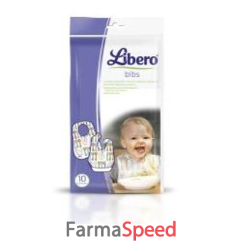 libero easy meal bavaglia monouso per bambino 10 pezzi