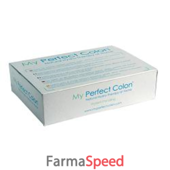 my perfect colon lavaggio intestinale kit composto da my perfect colon care + filtro con adattatore rubinetto + cannula rettale 12 pezzi + astuccio