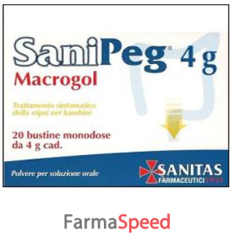 sanipeg macrogol polvere per soluzione orale 20 bustine 4 g