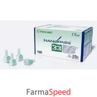 ago per penna da insulina nanopass 33 gauge lunghezza 5 mm 100 pezzi