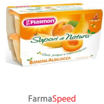 plasmon sapori di natura omogeneizzato albicocca e banana 100 g x 4 pezzi