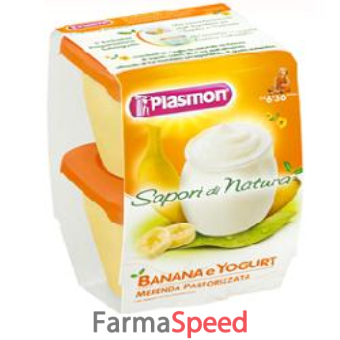 plasmon sapori di natura omogeneizzato banana e yogurt 120 g x 2 pezzi