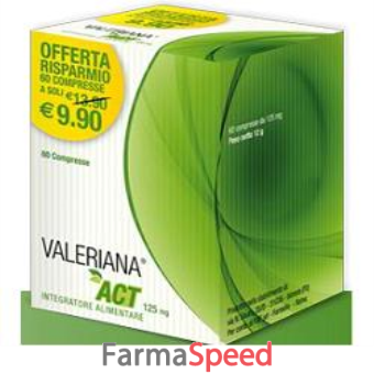 valeriana act 125 mg 60 compresse da 125 mg