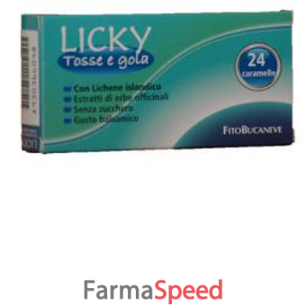 licky adulti tosse gola 24 caramelle senza zucchero
