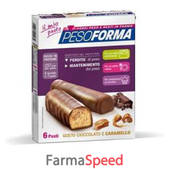 pesoforma barretta cioccolato caramello 12 pezzi