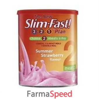 slimfast barattolo polvere frappe' fragola 438 g