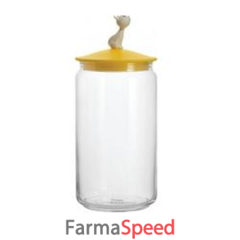 alessi miojar portacrocchette gatti giallo