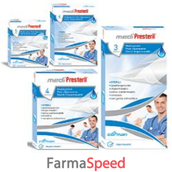 medicazione medipresteril post operatoria impermeabile sterile 10x15cm 4 pezzi