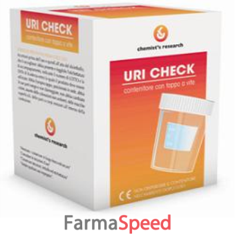 contenitore urine con tappo a vite uri check da 100ml