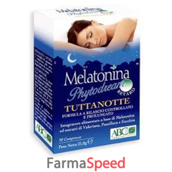 melatonina phytodream tuttanotte retard 30 compresse