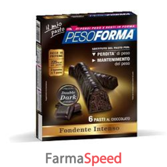 pesoforma barretta double dark 6 pasti 12 pezzi