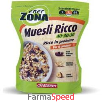 enerzona muesli ricco 40-30-30 230 grammi