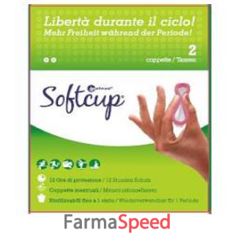 softcup coppette mestruali riutilizzabile 2 pezzi