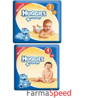 pannolini huggies unistar mini 2 3/6 kg 22 pezzi