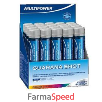 guarana fiale 20 shots da 25 ml gusto arancia