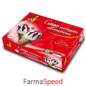 cono variegato all'amarena 6 pezzi 480 g
