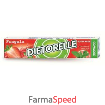 dietorelle caramelle gommose in formato stick al gusto fragola dolcificate a base di stevia 27 grammi