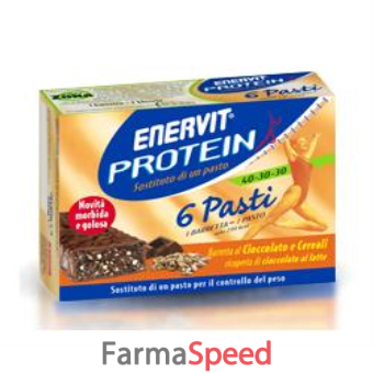 enervit protein cioccolato/cereali 6 barrette