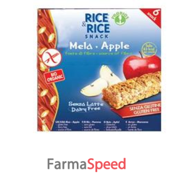 rice&rice snack di riso alla mela 6 x 21 g