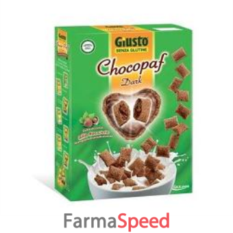 giusto senza glutine chocopaff dark 300 g