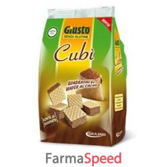 giusto senza glutine cubi' wafer cacao 175 g