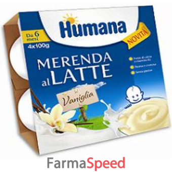 humana merenda vaniglia 4 x 100 g