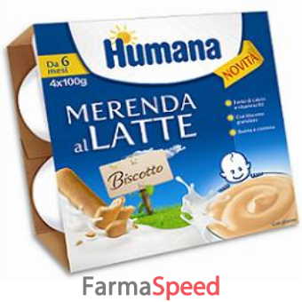 humana merenda gusto biscotto 4 x 100 g